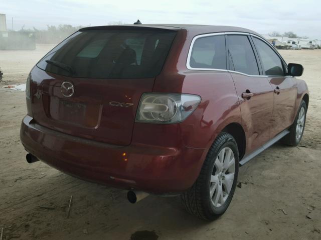 JM3ER293770138124 - 2007 MAZDA CX-7 MAROON photo 4