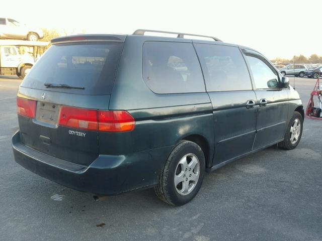 2HKRL18691H553750 - 2001 HONDA ODYSSEY EX GREEN photo 4