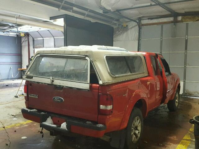 1FTZR15E27PA86405 - 2007 FORD RANGER SUP RED photo 4