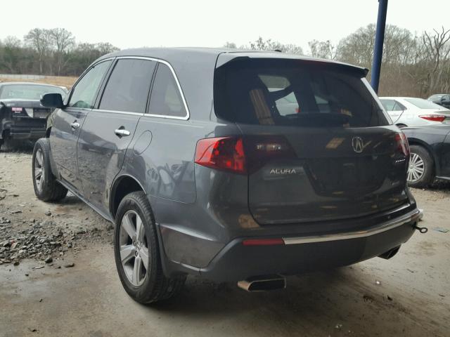 2HNYD2H6XAH512447 - 2010 ACURA MDX TECHNO SILVER photo 3