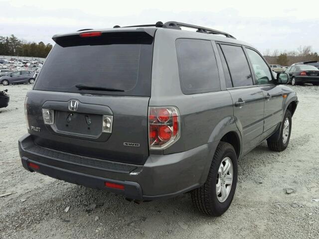 5FNYF18147B003564 - 2007 HONDA PILOT LX GRAY photo 4