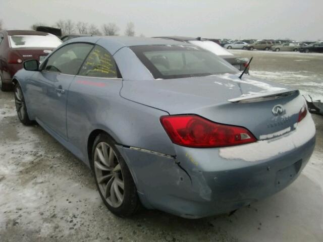 JN1CV6FE4AM352242 - 2010 INFINITI G37 BASE BLUE photo 3