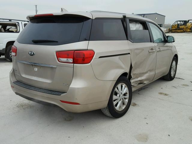 KNDMB5C12G6211415 - 2016 KIA SEDONA LX GOLD photo 4