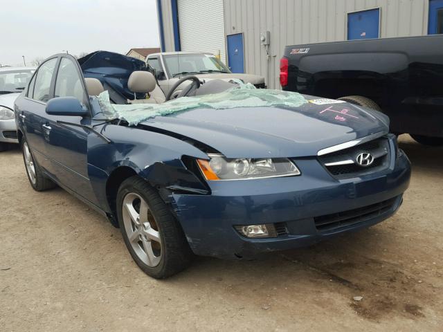 5NPEU46F37H187454 - 2007 HYUNDAI SONATA SE BLUE photo 1