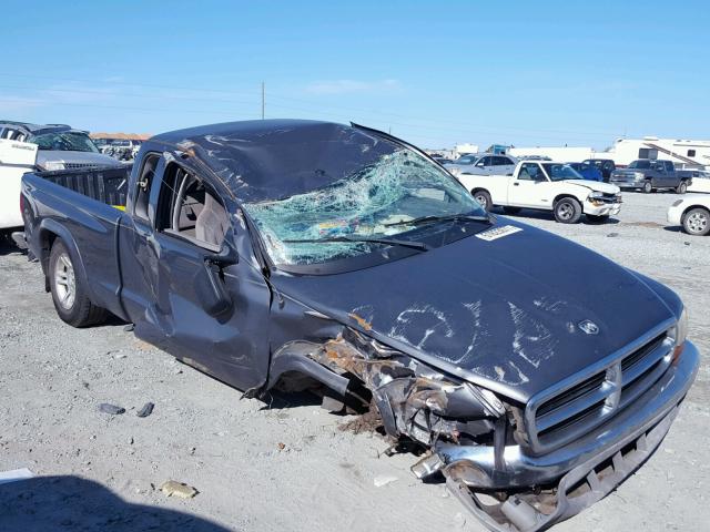 1D7GL42K94S589920 - 2004 DODGE DAKOTA SLT GRAY photo 1