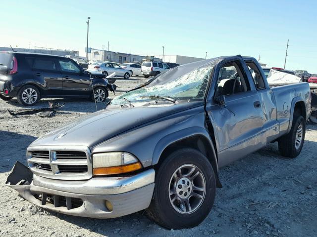 1D7GL42K94S589920 - 2004 DODGE DAKOTA SLT GRAY photo 2