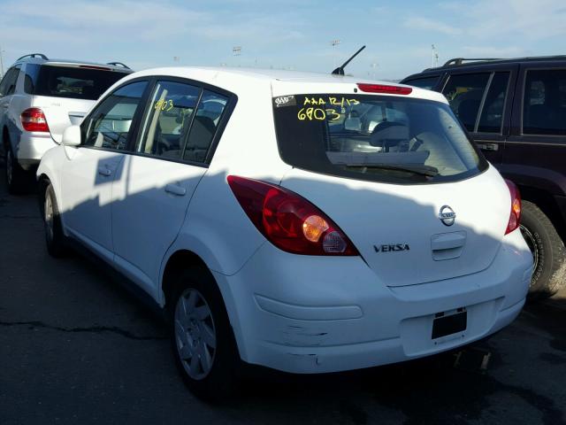 3N1BC13E48L434520 - 2008 NISSAN VERSA S WHITE photo 3