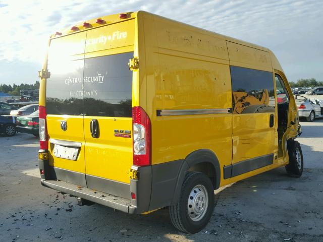 3C6TRVCG0HE512960 - 2017 RAM PROMASTER YELLOW photo 4