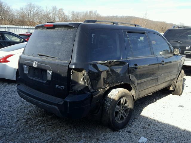 2HKYF18654H561559 - 2004 HONDA PILOT EXL BLACK photo 4