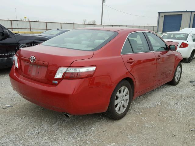 4T1BB46K59U082490 - 2009 TOYOTA CAMRY HYBR RED photo 4