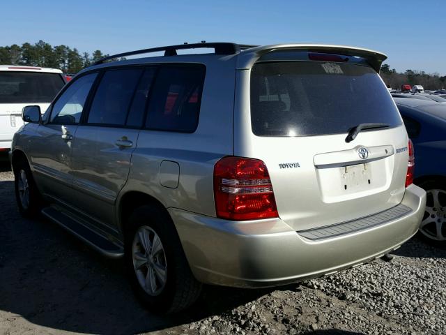 JTEGD21A530071250 - 2003 TOYOTA HIGHLANDER TAN photo 3