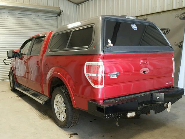 1FTFW1CF9CFB20718 - 2012 FORD F150 SUPER RED photo 3