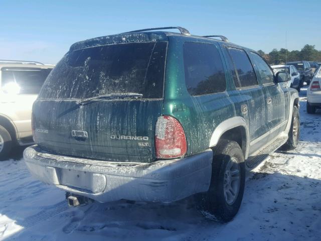 1D4HS58N23F505939 - 2003 DODGE DURANGO SL GREEN photo 4