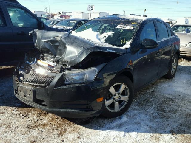 1G1PF5S90B7290569 - 2011 CHEVROLET CRUZE LT BLACK photo 2