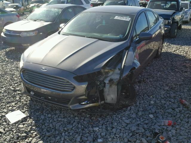 3FA6P0G76DR206623 - 2013 FORD FUSION S CHARCOAL photo 2