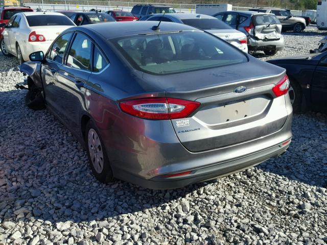 3FA6P0G76DR206623 - 2013 FORD FUSION S CHARCOAL photo 3