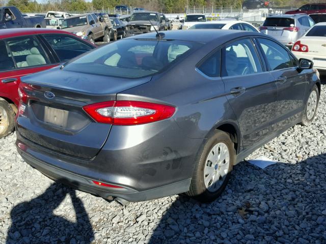 3FA6P0G76DR206623 - 2013 FORD FUSION S CHARCOAL photo 4