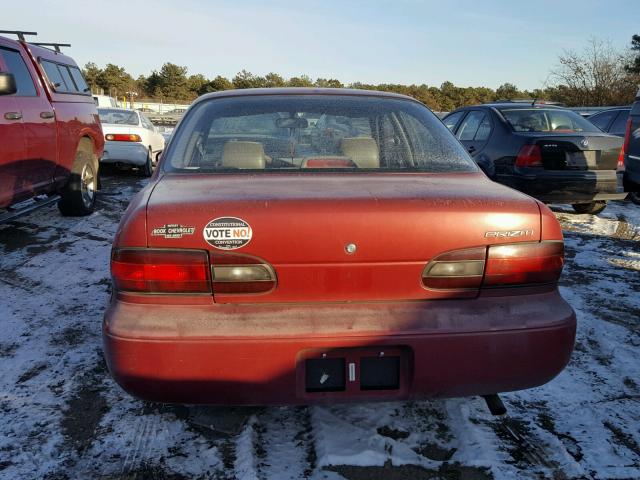 1Y1SK5269TZ011074 - 1996 GEO PRIZM RED photo 9