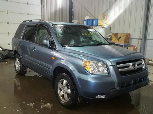 2HKYF186X6H500176 - 2006 HONDA PILOT EX BLUE photo 1