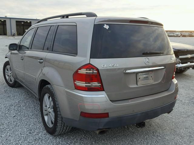 4JGBF71E17A164111 - 2007 MERCEDES-BENZ GL 450 4MA GRAY photo 3