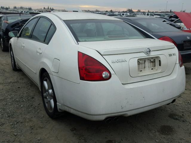 1N4BA41E84C833594 - 2004 NISSAN MAXIMA SE WHITE photo 3