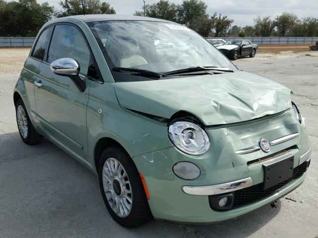 3C3CFFCRXCT366441 - 2012 FIAT 500 LOUNGE GREEN photo 1