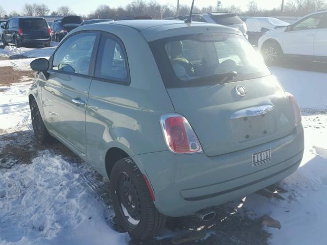 3C3CFFAR2CT365562 - 2012 FIAT 500 POP GREEN photo 3