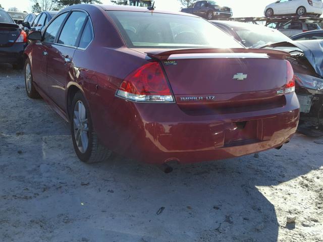 2G1WC5E33D1126874 - 2013 CHEVROLET IMPALA LTZ RED photo 3