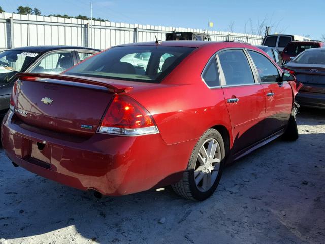 2G1WC5E33D1126874 - 2013 CHEVROLET IMPALA LTZ RED photo 4