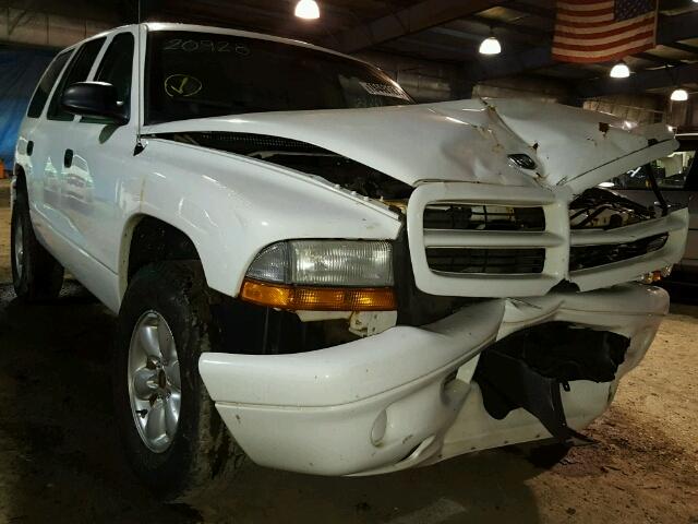 1D4HS38N23F562842 - 2003 DODGE DURANGO SP WHITE photo 1