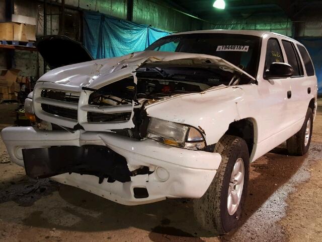 1D4HS38N23F562842 - 2003 DODGE DURANGO SP WHITE photo 2