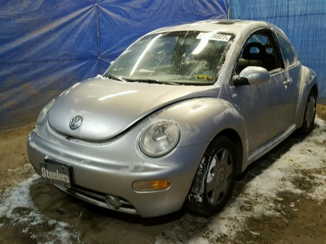 3VWCB21C91M472155 - 2001 VOLKSWAGEN NEW BEETLE SILVER photo 2