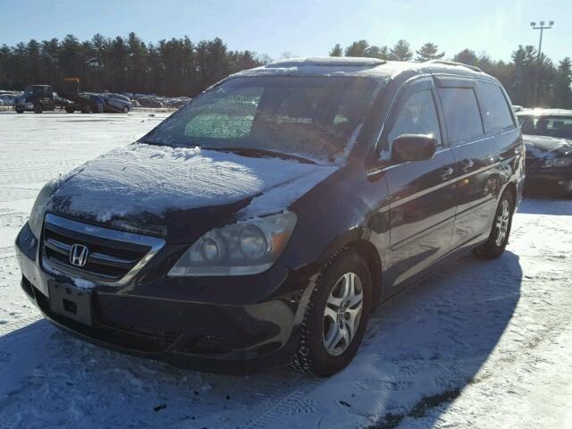 5FNRL38715B071380 - 2005 HONDA ODYSSEY EX BLACK photo 2