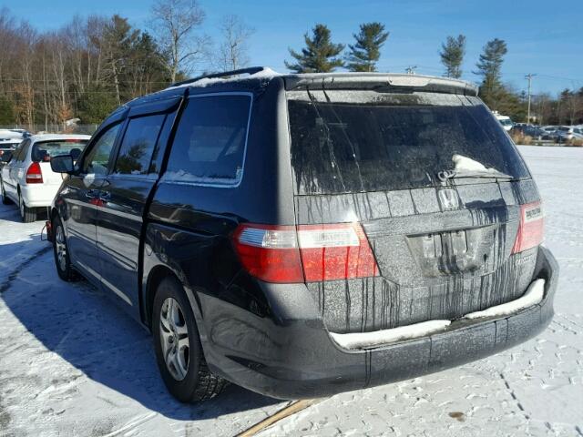 5FNRL38715B071380 - 2005 HONDA ODYSSEY EX BLACK photo 3