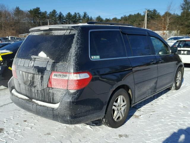 5FNRL38715B071380 - 2005 HONDA ODYSSEY EX BLACK photo 4