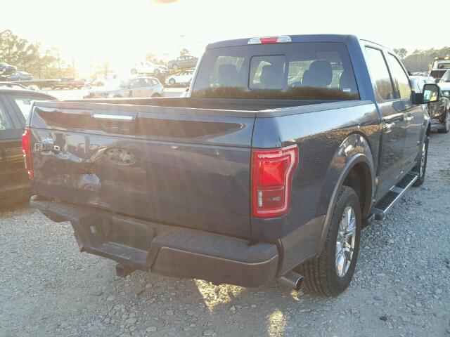 1FTEW1CP9FFA50825 - 2015 FORD F150 SUPER BLUE photo 4