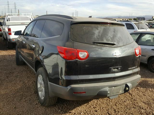 1GNKRGEDXBJ203095 - 2011 CHEVROLET TRAVERSE L BLACK photo 3