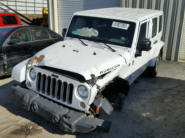 1C4BJWFG2EL221781 - 2014 JEEP WRANGLER U WHITE photo 2