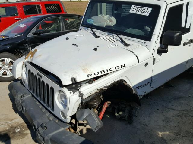 1C4BJWFG2EL221781 - 2014 JEEP WRANGLER U WHITE photo 9