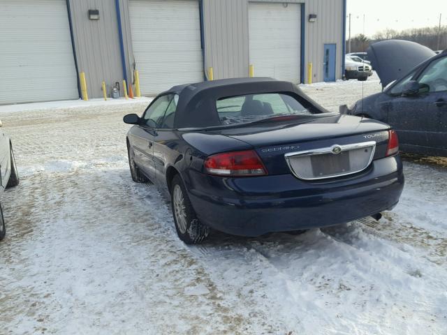 1C3EL55R25N619246 - 2005 CHRYSLER SEBRING TO BLUE photo 3