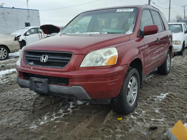 5FNYF18455B058421 - 2005 HONDA PILOT EX MAROON photo 2