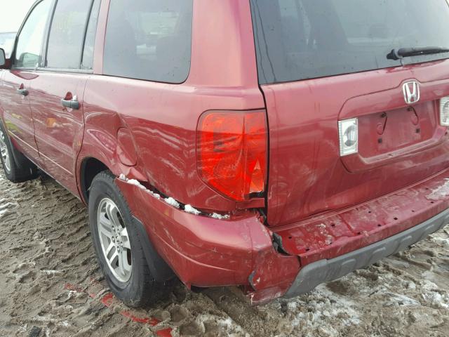 5FNYF18455B058421 - 2005 HONDA PILOT EX MAROON photo 9