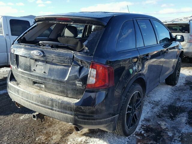 2FMDK4JC2EBB24428 - 2014 FORD EDGE SEL BLACK photo 4