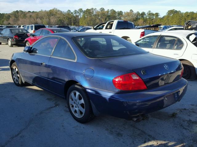 19UYA42462A002633 - 2002 ACURA 3.2CL BLUE photo 3