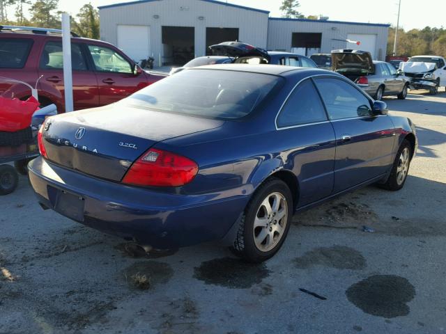 19UYA42462A002633 - 2002 ACURA 3.2CL BLUE photo 4