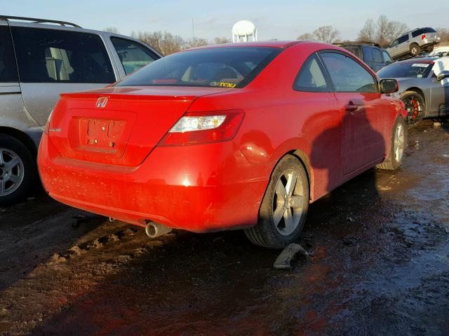 2HGFG12877H523652 - 2007 HONDA CIVIC EX RED photo 4