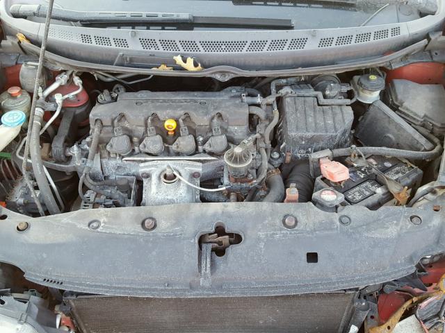 2HGFG12877H523652 - 2007 HONDA CIVIC EX წითელი ფოტო 7