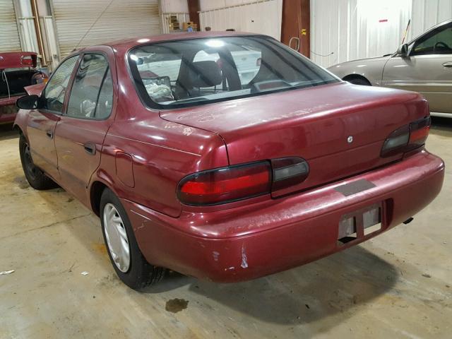 1Y1SK5266VZ438375 - 1997 GEO PRIZM BASE BURGUNDY photo 3