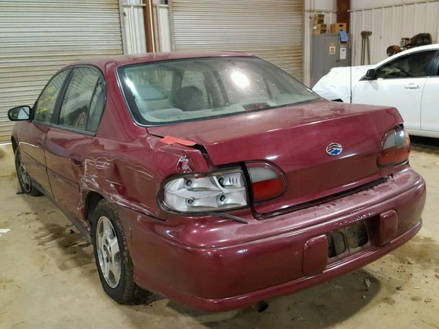 1G1ND52F55M190072 - 2005 CHEVROLET CLASSIC BURGUNDY photo 3