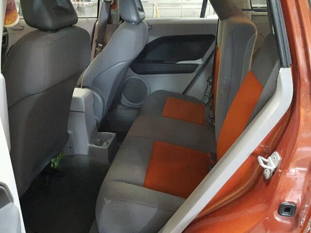 1B3HB48B17D304159 - 2007 DODGE CALIBER SX ORANGE photo 6